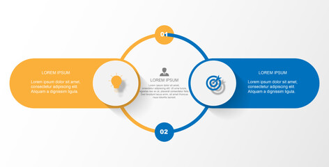 Infographic template two option, process or step for business © Nuryadin