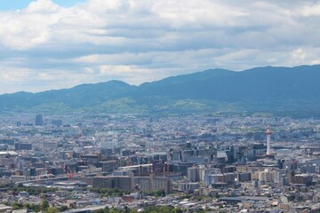 京都の街並みと京都タワー