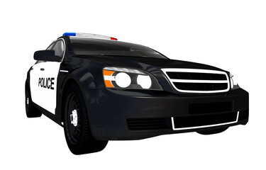Black Police Cruiser Front © Tomasz Zajda
