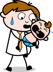 cartoon child vector illustration with 2d 