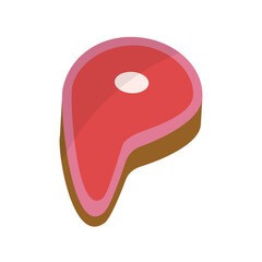 Meat icon. Raw meat. Fresh meat. Vector.