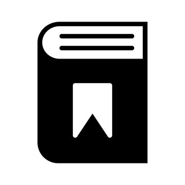 Bookmark book silhouette icon. Textbook and reading. Vector.