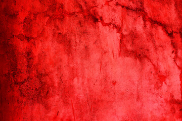 Fototapeta premium Red grunge abstrack background texture red concrete wall. horror and scary concept