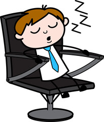 person sleeping in the chair