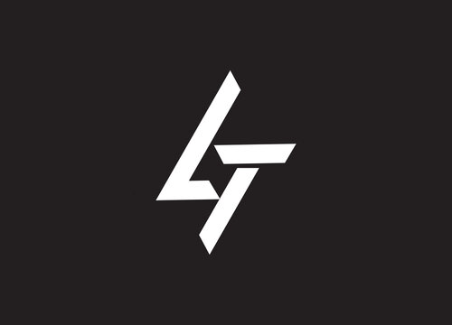 Modern abstract letter LT logo.  logo icon