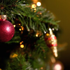 Baubles on a Christmas Tree