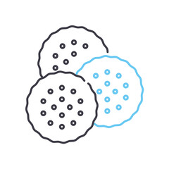 biscuit line icon, outline symbol, vector illustration, concept sign