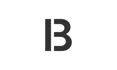 Abstract letter B, IB logo design template. Impossible creative sign. Vector icon
