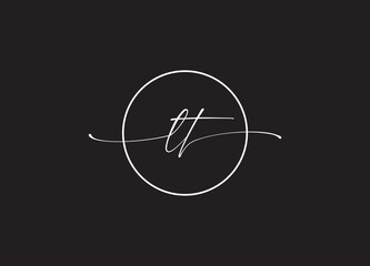Modern abstract letter LT logo.  logo icon