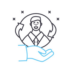 best proposal line icon, outline symbol, vector illustration, concept sign