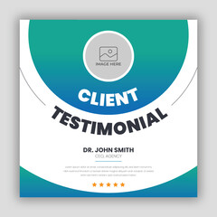 Customer feedback testimonial social media post web banner template