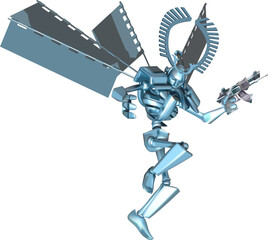 samurai robot illustration