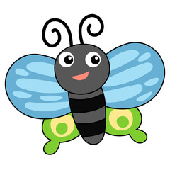 Butterfly cartoon Filled Clipart