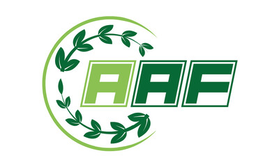 AAF Three-letter natural logo design, vector template. | monogram logo | abstract logo | wordmark logo | font logo | lettermark logo | business logo | brand logo |