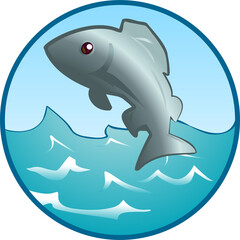 Jumping fish Illustration