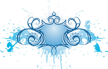 Grunge Shield design element