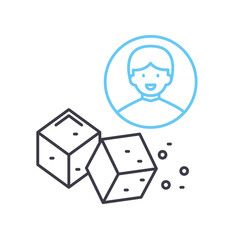 brown sugar line icon, outline symbol, vector illustration, concept sign