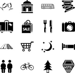 location tourism icons