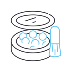bronzer line icon, outline symbol, vector illustration, concept sign