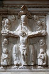 Relief carving in San Marco's church, Milan.