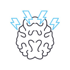 brainstorming line icon, outline symbol, vector illustration, concept sign