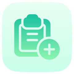 clipboard flat gradient icon