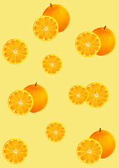 background with oranges