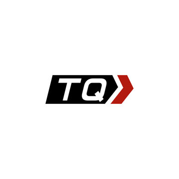 Letter TQ logo with simple right arrow design ideas
