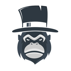 Kingkong magician, gorilla logo. Perfect for game store, game developer, game review blog or vlog channel, game fans or community, etc.