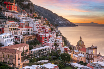 Positano, Italy along the Amalfi Coast