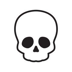 skull icon vector Halloween logo bone ghost character cartoon illustration doodle clip art design