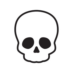 skull icon vector Halloween logo bone ghost character cartoon illustration doodle clip art design