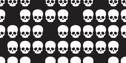 Obraz premium skull seamless pattern Halloween crossbones vector pirate ghost cartoon scarf isolated repeat wallpaper gift wrapping paper tile background doodle illustration symbol clip art design
