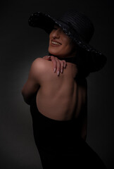 Attractive girl is smiling