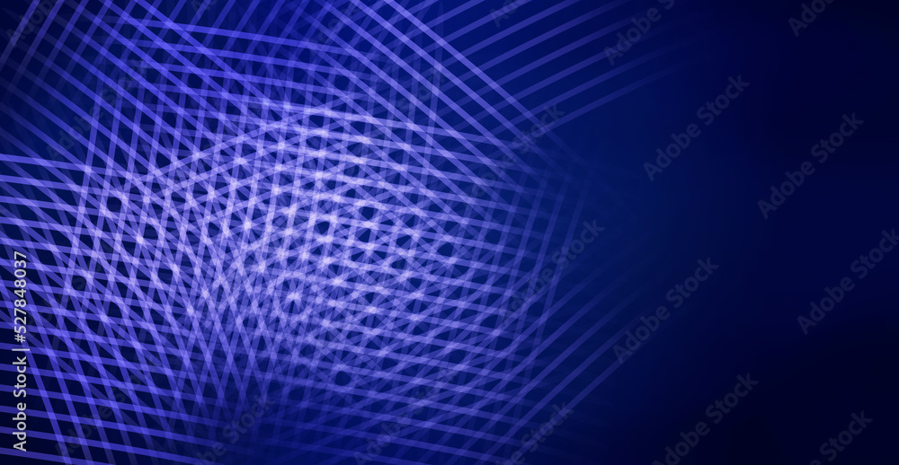 Canvas Prints abstract digital background with weave line art, stream visualization. high speed technology, panora