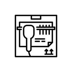 Barcode reading olor line icon. Pictogram for web page