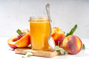 Homemade peach jam