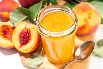 Homemade peach jam