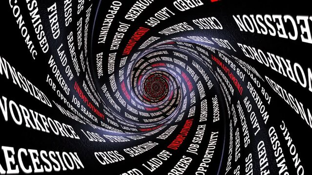 UNEMPLOYMENT Keywords Animation, Background, Loop, 4k
