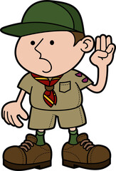 Illustration of boy scout