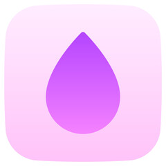 drop flat gradient icon