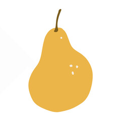 Blackberry fruit. Single summer berry. Flat graphic vector illustration on white. Vegetarian raw food in cartoon style.