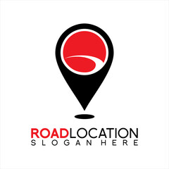 Vector logo design with street location concept
