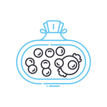 recommend clip art: candy stuffed line icon, outline symbol, vector illustration, concept sign