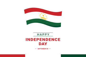 Tajikistan Independence Day. Vector Illustration. The illustration is suitable for banners, flyers, stickers, cards, etc.