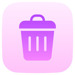 delete flat gradient icon
