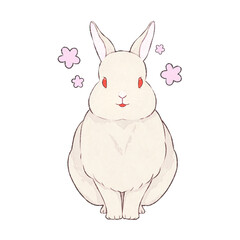 うさぎ　表情（楽）