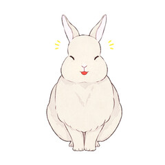 うさぎ　表情（喜）