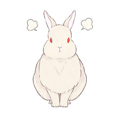 うさぎ　表情（怒）