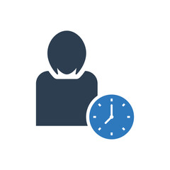 Work Time Icon - Woman Icon